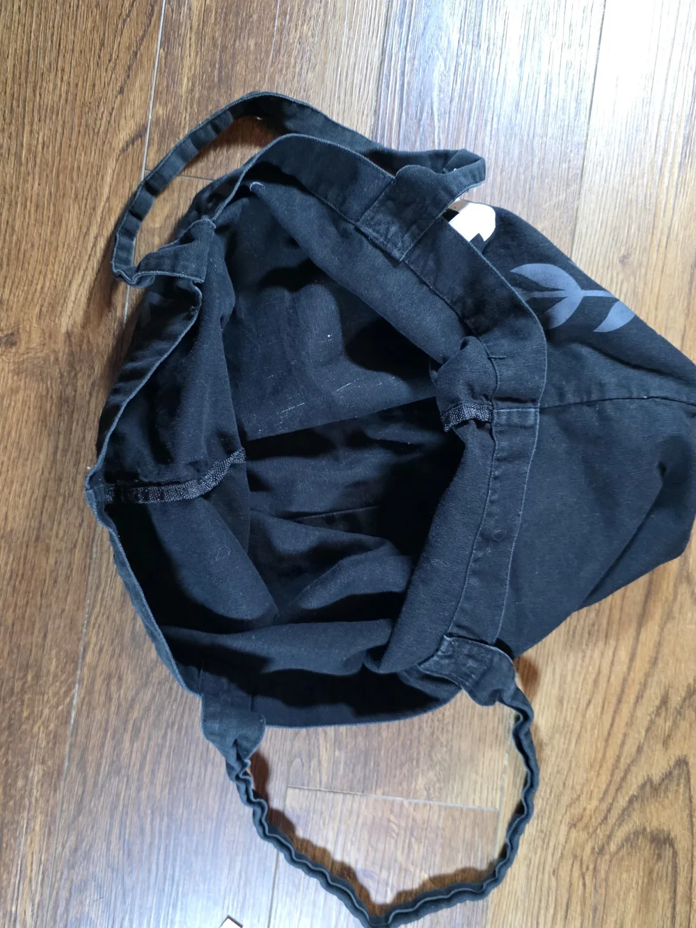 Victoria's Secret LOVE PINK Black Canvas Tote Y2k 2000s